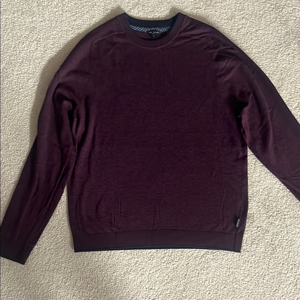 Ted Baker Men's Deep Burgundy Crewneck Sweater